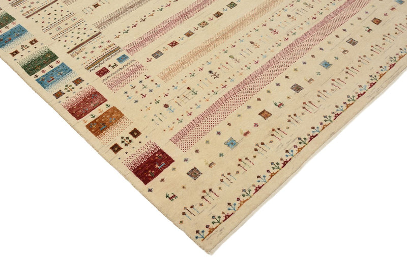 Dywan Gabbeh - Loribaft Indus - 201 x 155 cm - jasny beż