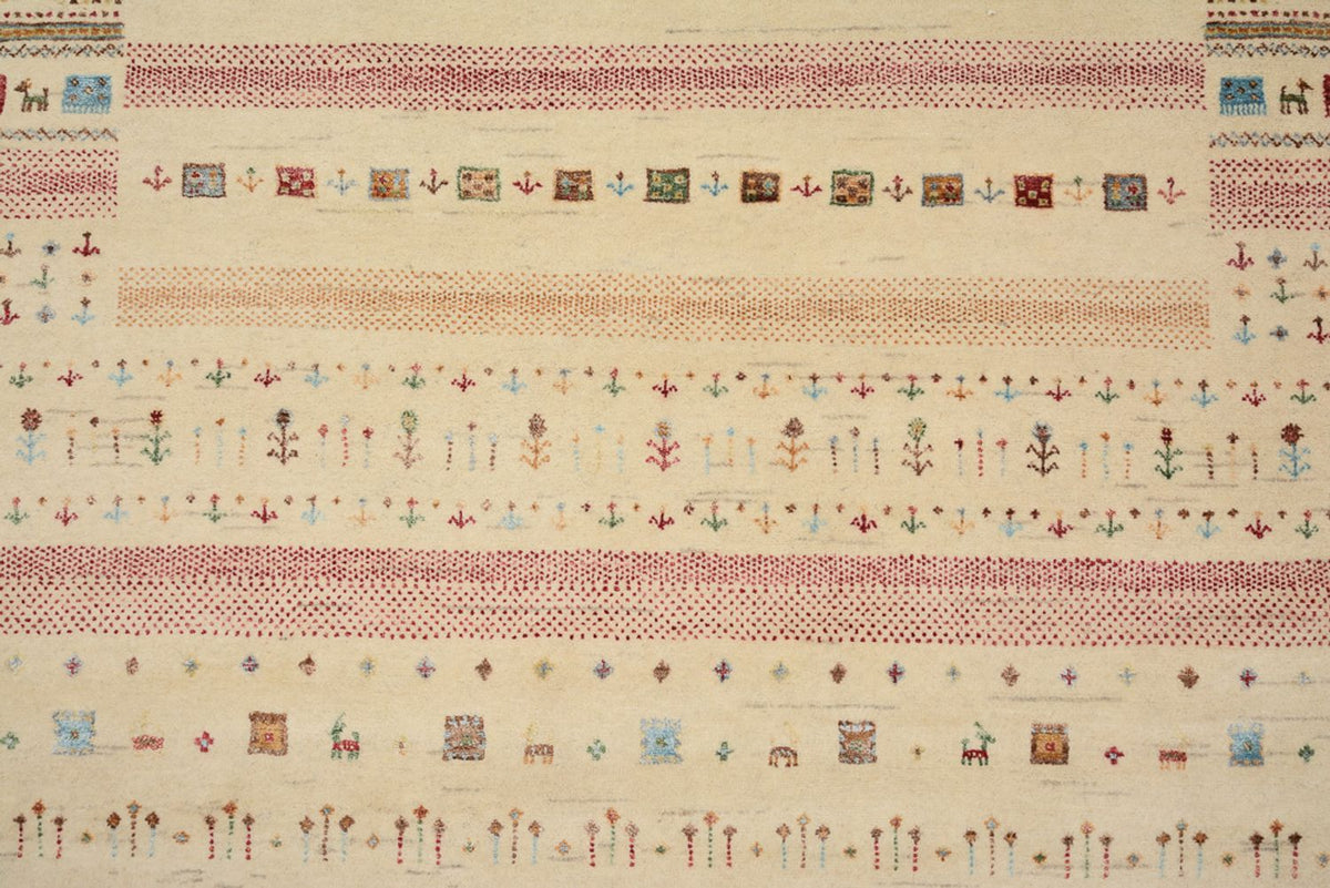 Dywan Gabbeh - Loribaft Indus - 201 x 155 cm - jasny beż