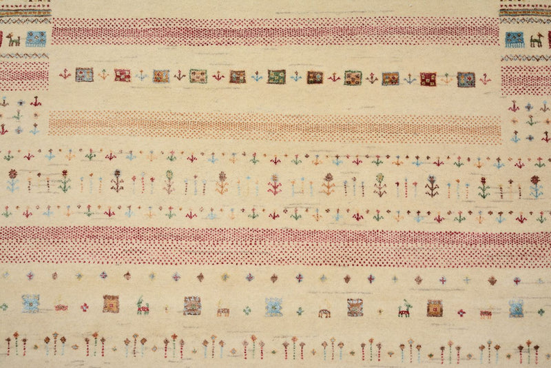 Dywan Gabbeh - Loribaft Indus - 201 x 155 cm - jasny beż