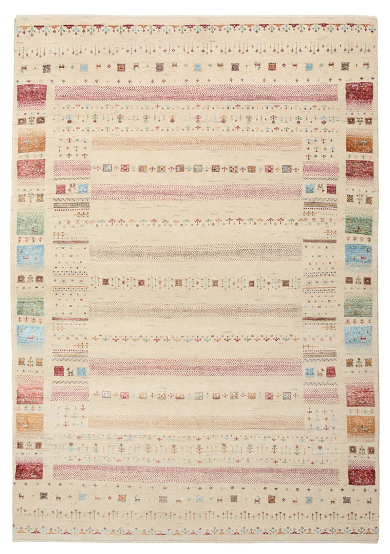 Dywan Gabbeh - Loribaft Indus - 206 x 149 cm - jasny beż