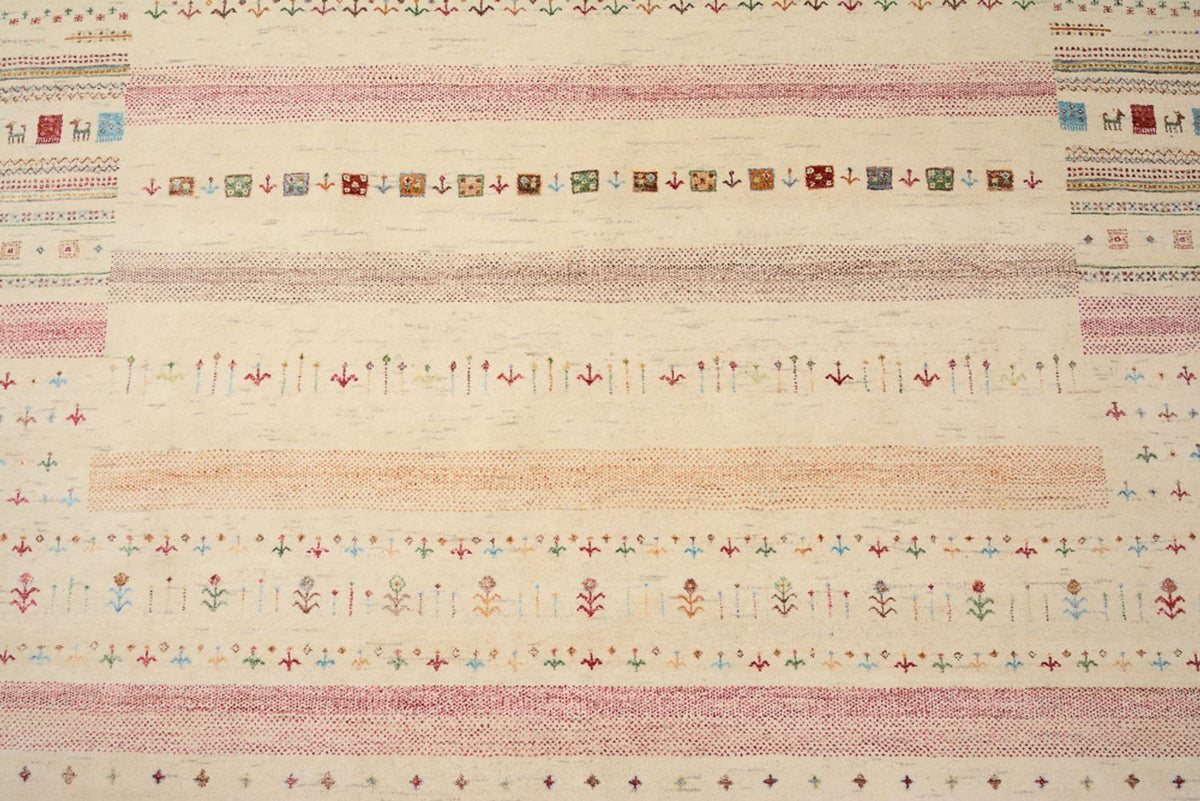Dywan Gabbeh - Loribaft Indus - 356 x 251 cm - jasny beż