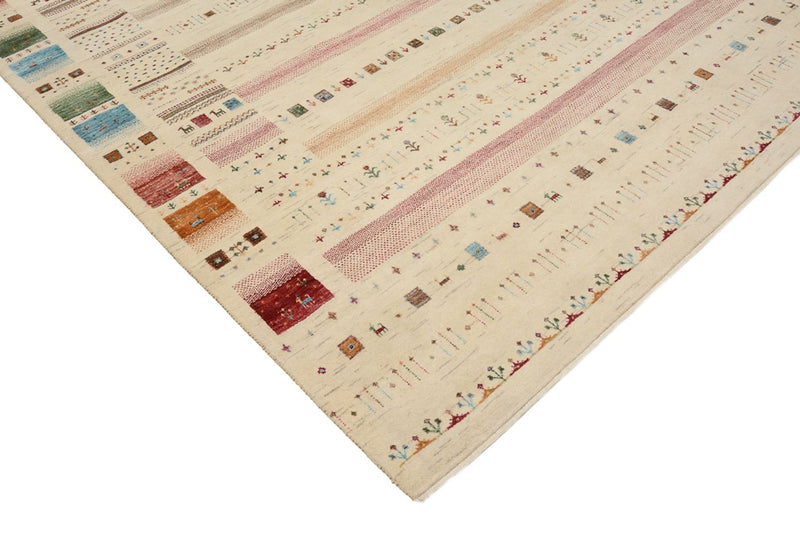 Dywan Gabbeh - Loribaft Indus - 304 x 203 cm - jasny beż