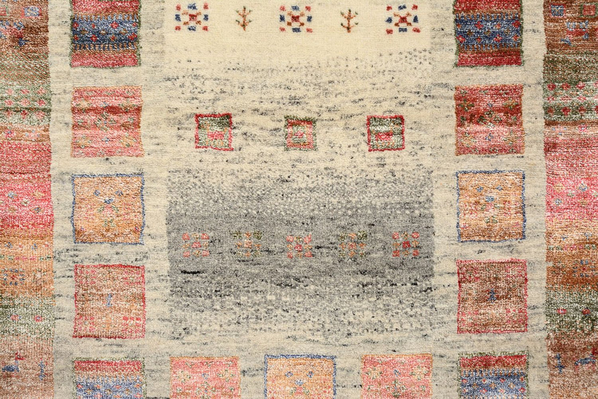 Dywan Gabbeh - Loribaft Indus - 142 x 76 cm - wielokolorowy