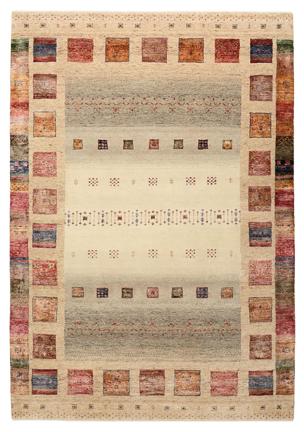 Dywan Gabbeh - Loribaft Indus - 244 x 172 cm - wielokolorowy