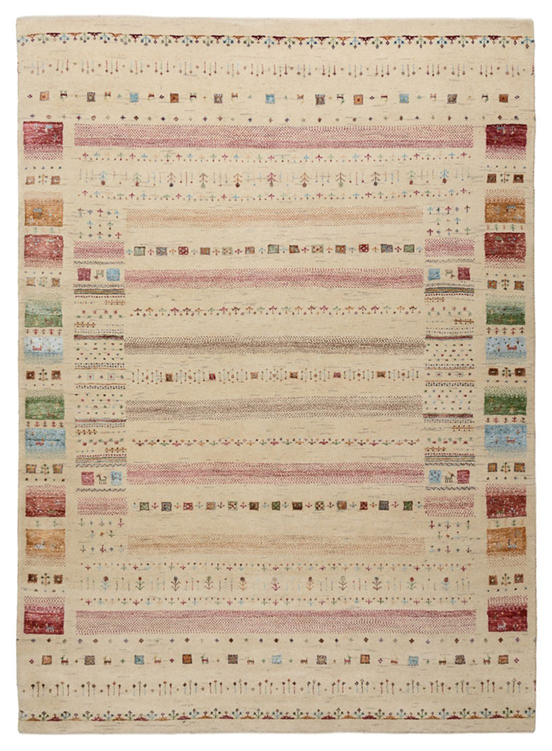 Dywan Gabbeh - Loribaft Indus - 239 x 174 cm - jasny beż