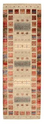 Biegacz Dywan Gabbeh - Loribaft Indus - 247 x 82 cm - wielokolorowy
