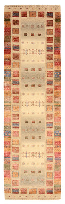 Biegacz Dywan Gabbeh - Loribaft Indus - 296 x 83 cm - wielokolorowy