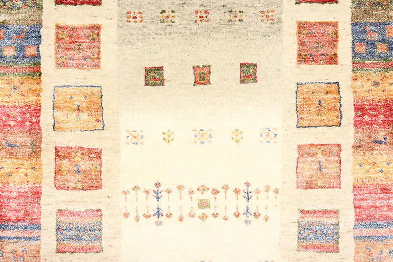 Biegacz Dywan Gabbeh - Loribaft Indus - 296 x 83 cm - wielokolorowy