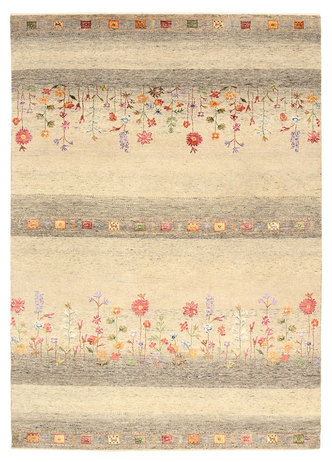 Dywan Gabbeh - Loribaft Indus - 244 x 173 cm - jasny beż