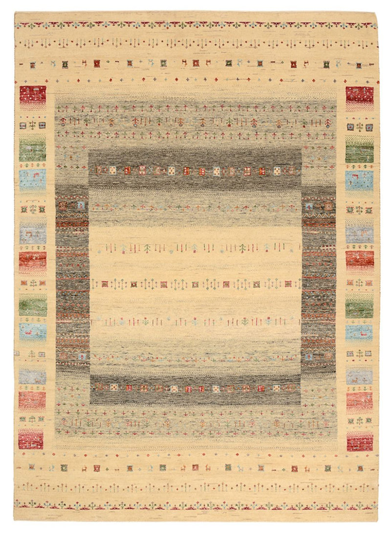 Dywan Gabbeh - Loribaft Indus - 243 x 171 cm - wielokolorowy