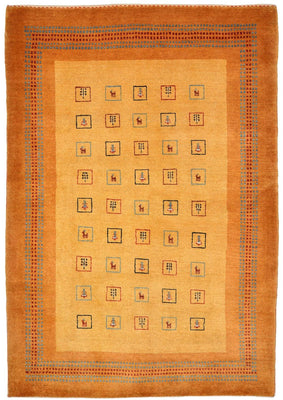 Dywan Gabbeh - Loribaft Perski - 170 x 114 cm - żółty