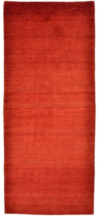 Biegacz Dywan Gabbeh - Loribaft Perski - 208 x 86 cm - czerwony