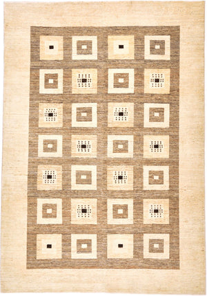 Dywan Gabbeh - Loribaft Perski - 379 x 264 cm - jasnobrązowy