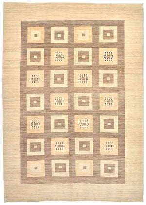 Dywan Gabbeh - Loribaft Perski - 384 x 265 cm - jasnobrązowy