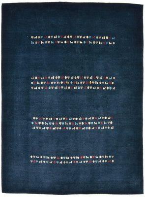 Dywan Gabbeh - Loribaft Perski - 209 x 154 cm - niebieski