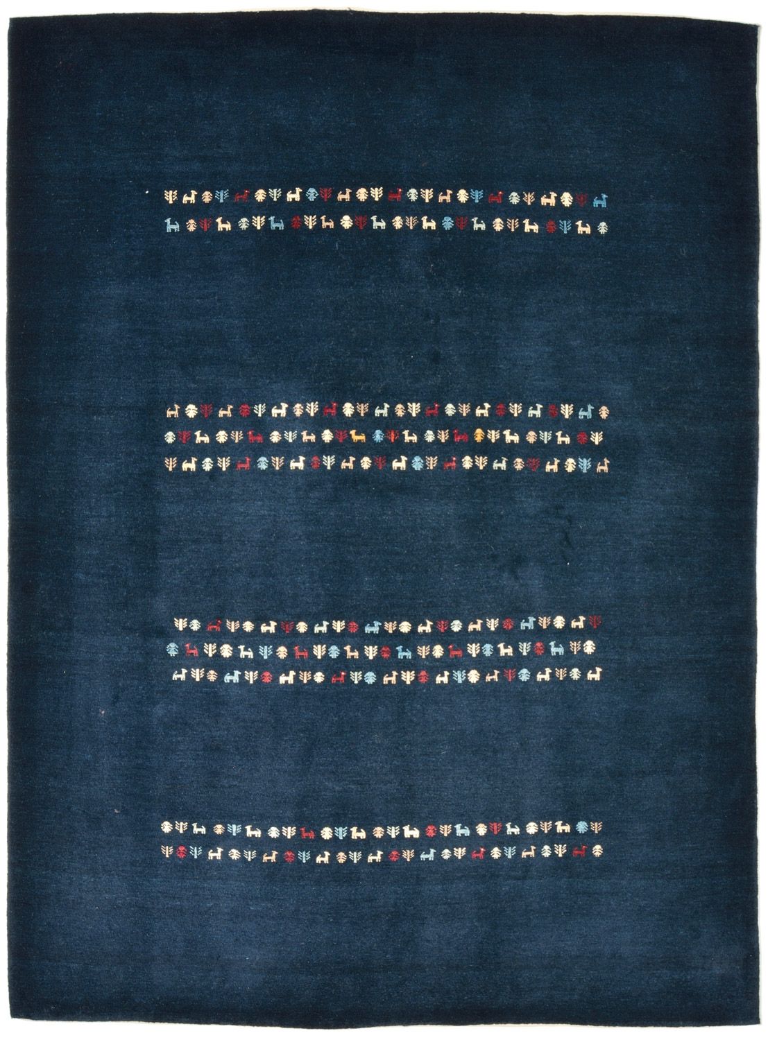 Dywan Gabbeh - Loribaft Perski - 209 x 154 cm - niebieski