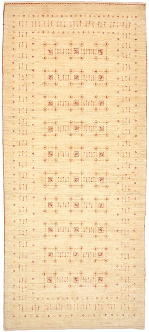 Biegacz Dywan Gabbeh - Loribaft Perski - 201 x 88 cm - natura