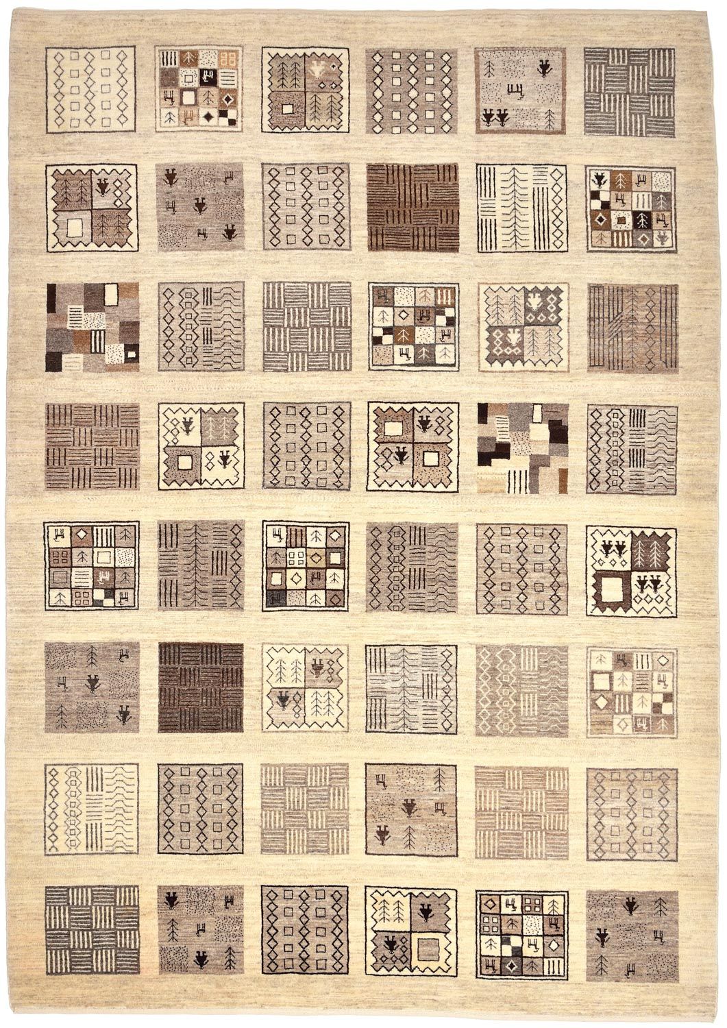 Dywan Gabbeh - Loribaft Perski - 296 x 206 cm - jasnobrązowy