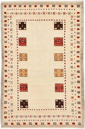 Dywan Gabbeh - Loribaft Perski - 127 x 84 cm - wielokolorowy