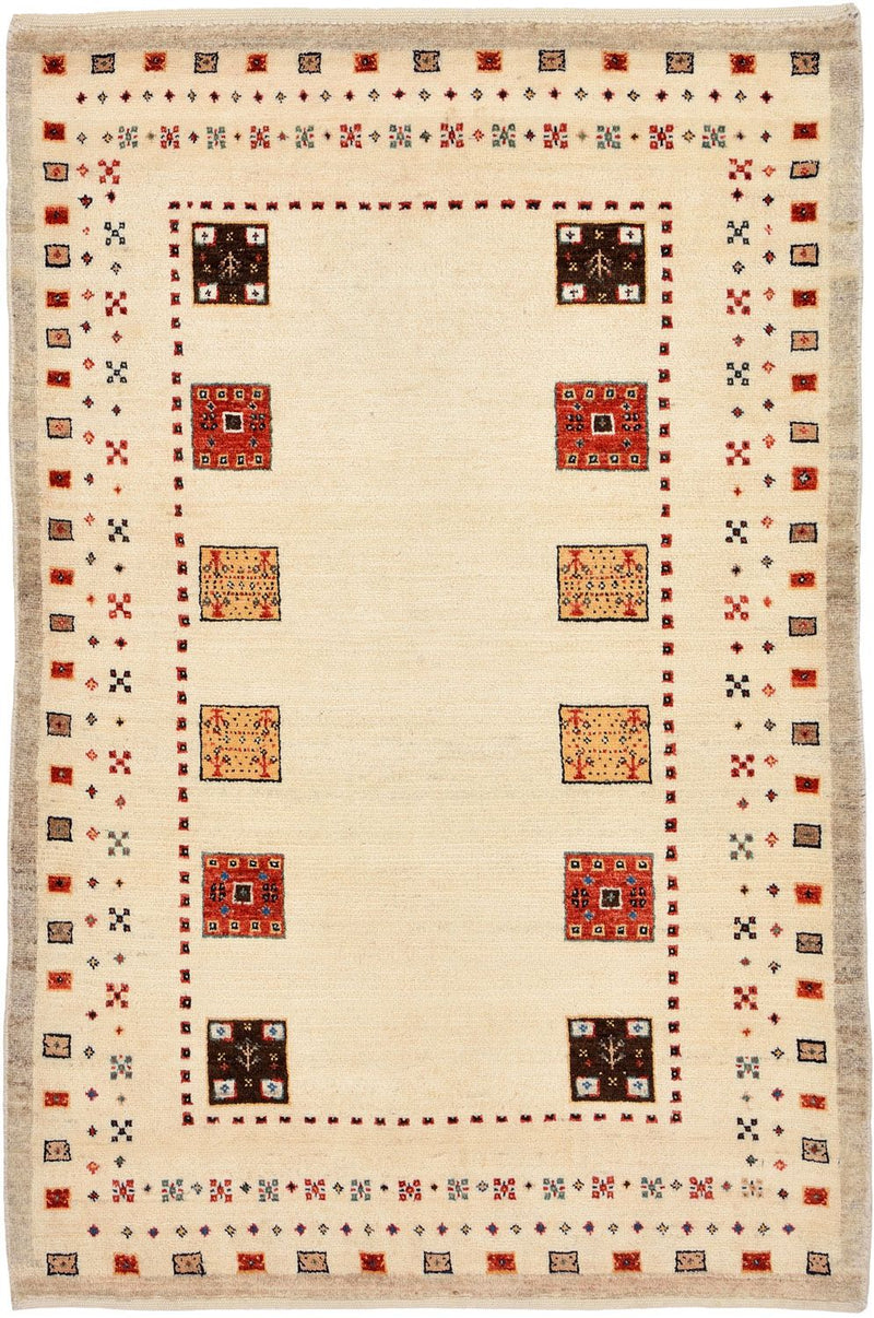 Dywan Gabbeh - Loribaft Perski - 127 x 84 cm - wielokolorowy