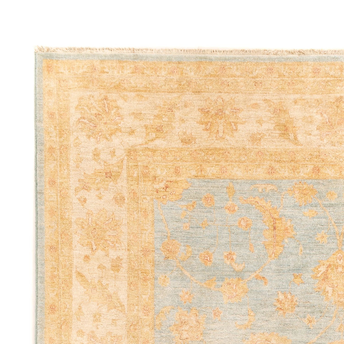 Dywan Zieglera - 342 x 257 cm - jasnoniebieski