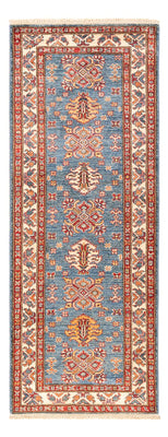 Biegacz Dywan Ziegler - Kazak - 200 x 76 cm - niebieski