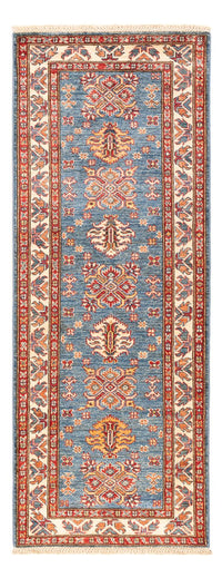 Biegacz Dywan Ziegler - Kazak - 200 x 76 cm - niebieski