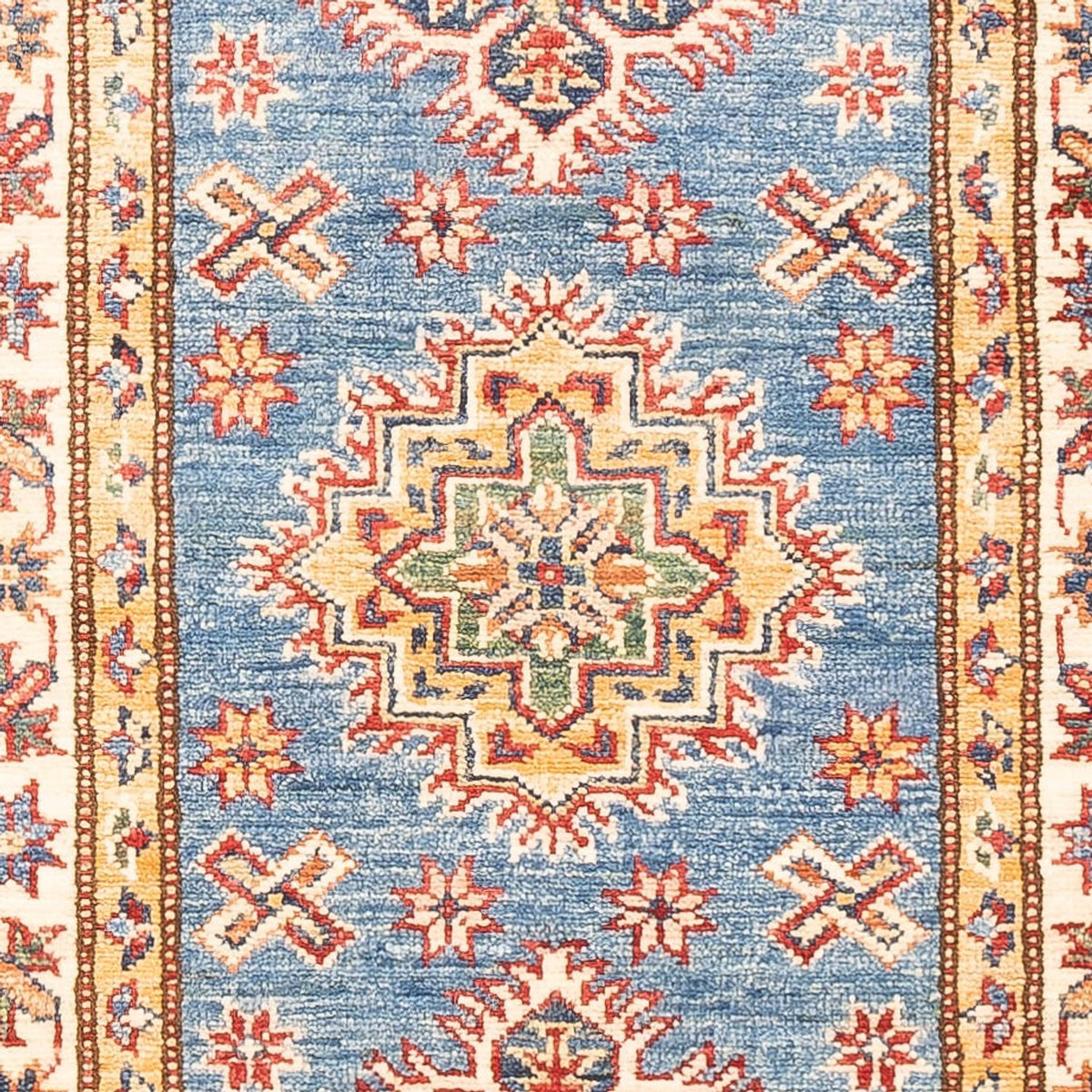 Biegacz Dywan Ziegler - Kazak - 179 x 59 cm - niebieski