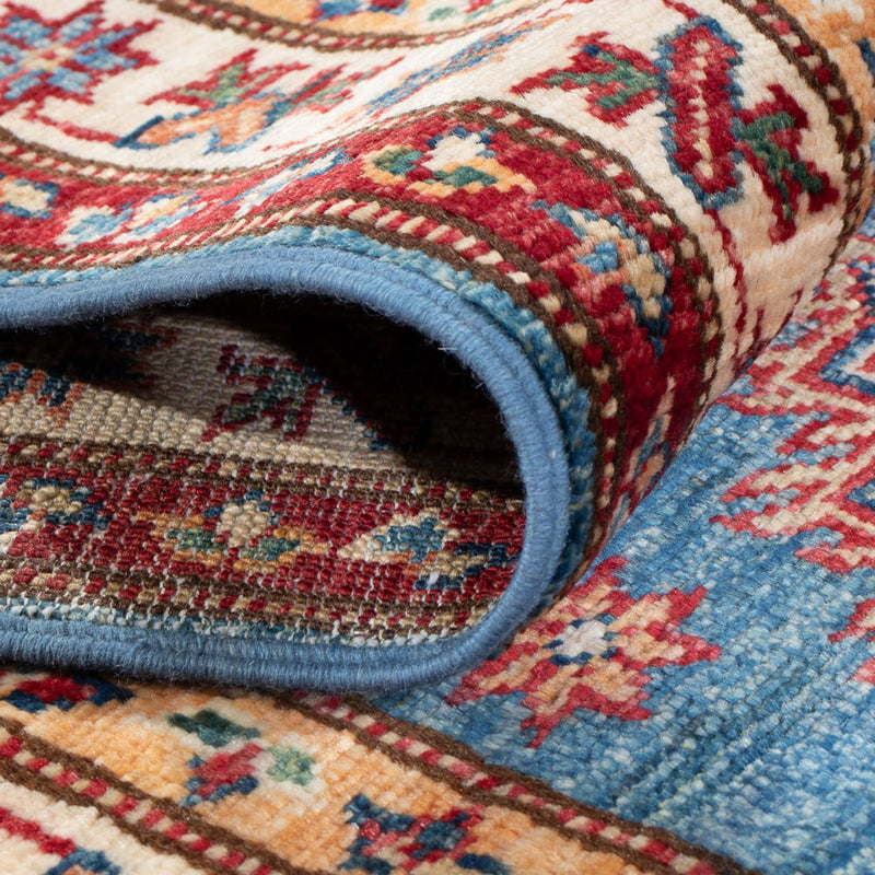 Biegacz Dywan Ziegler - Kazak - 180 x 60 cm - niebieski