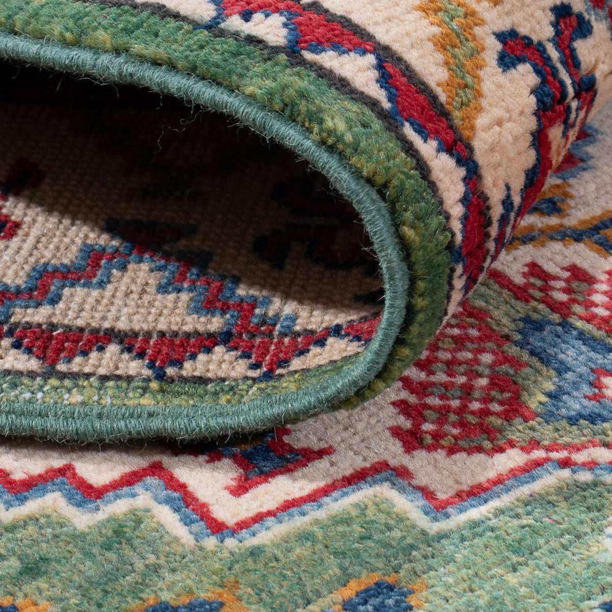 Biegacz Dywan Ziegler - Kazak - 192 x 83 cm - zielona