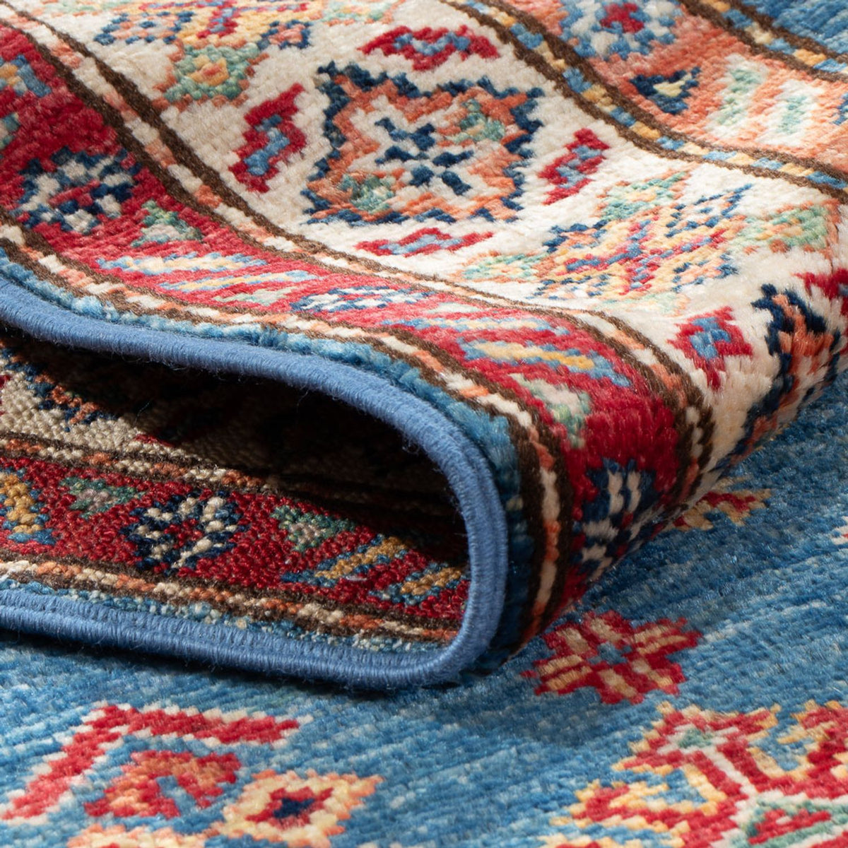 Biegacz Dywan Ziegler - Kazak - 179 x 59 cm - jasnoniebieski