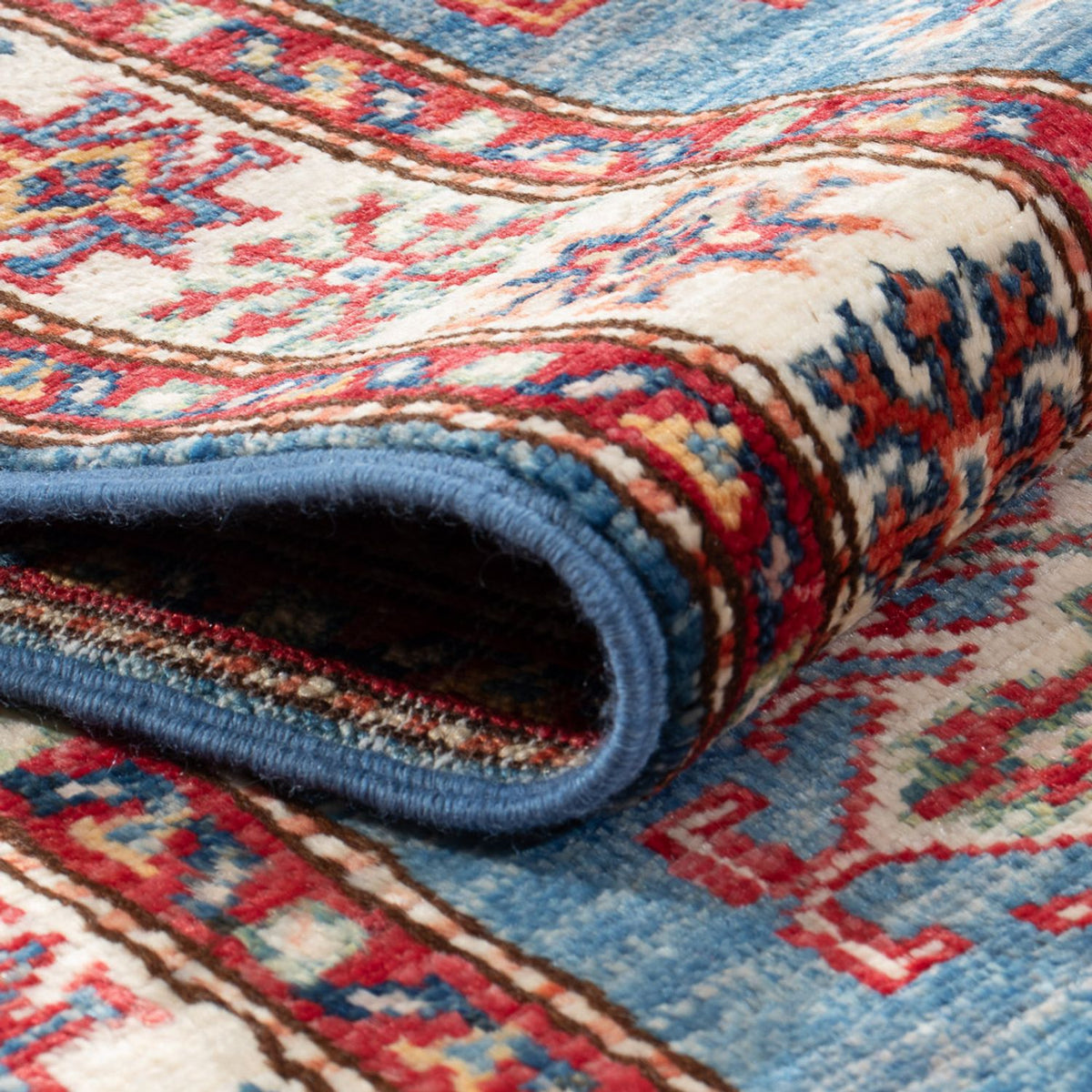 Biegacz Dywan Ziegler - Kazak - 185 x 61 cm - jasnoniebieski