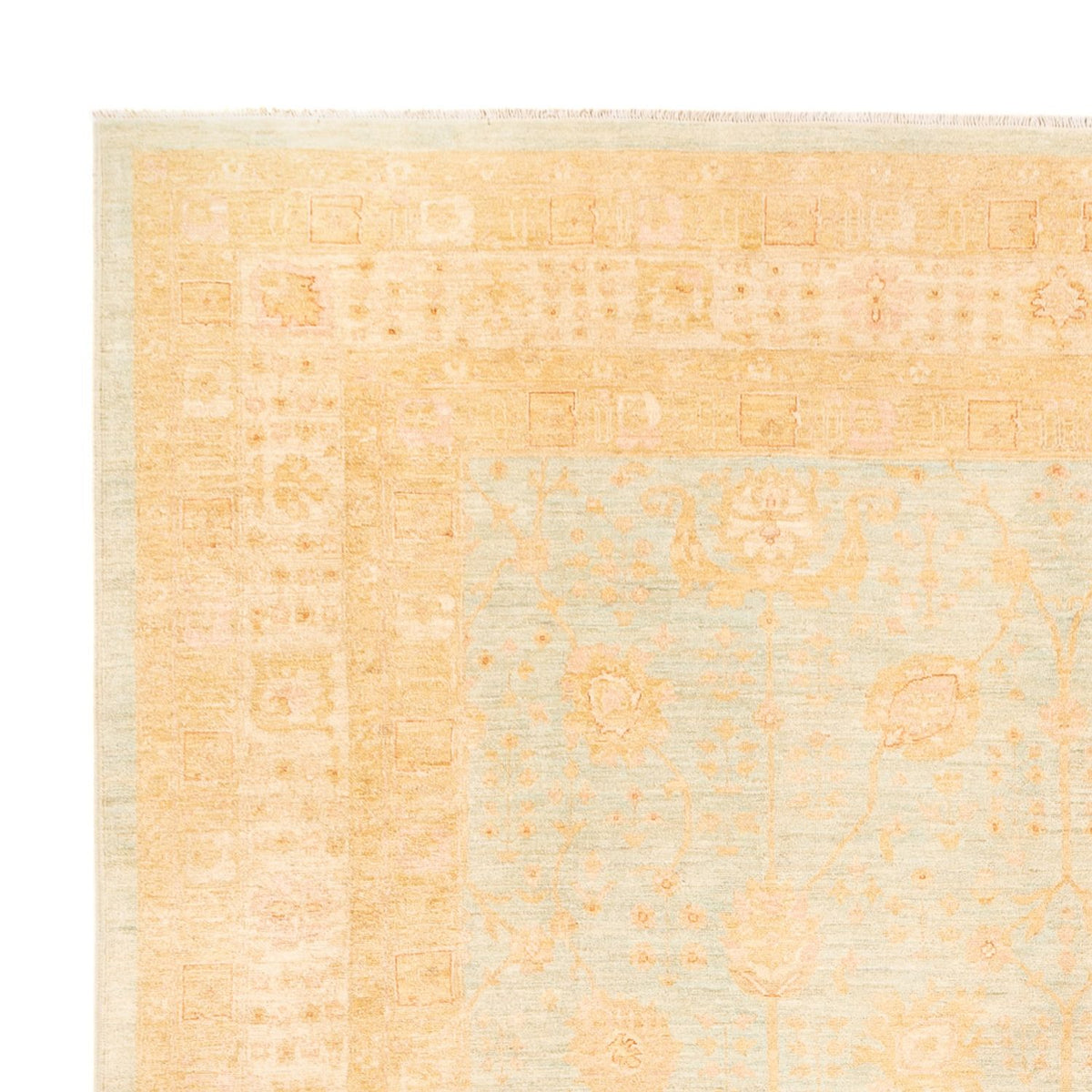 Dywan Zieglera - 394 x 309 cm - jasnoniebieski