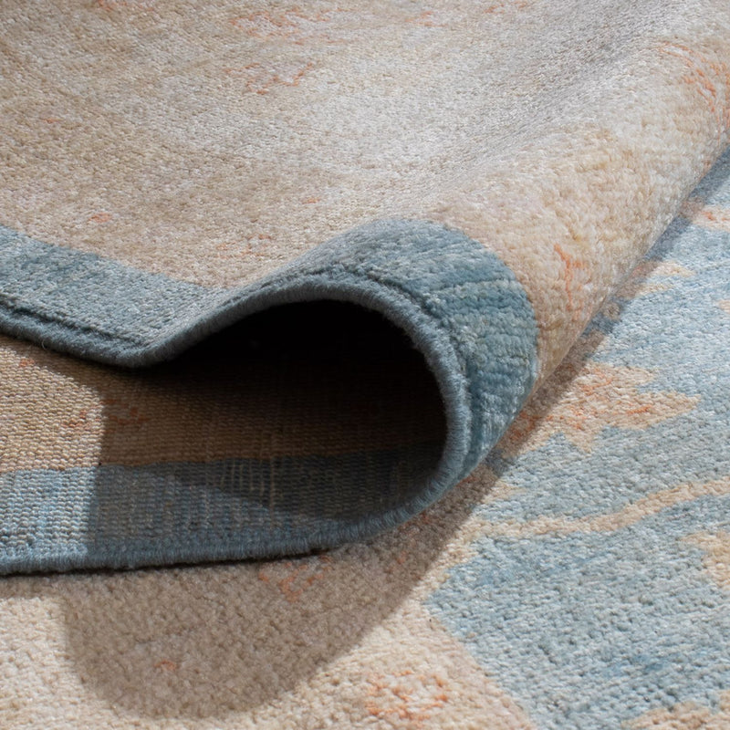 Dywan Zieglera - 393 x 303 cm - jasnoniebieski