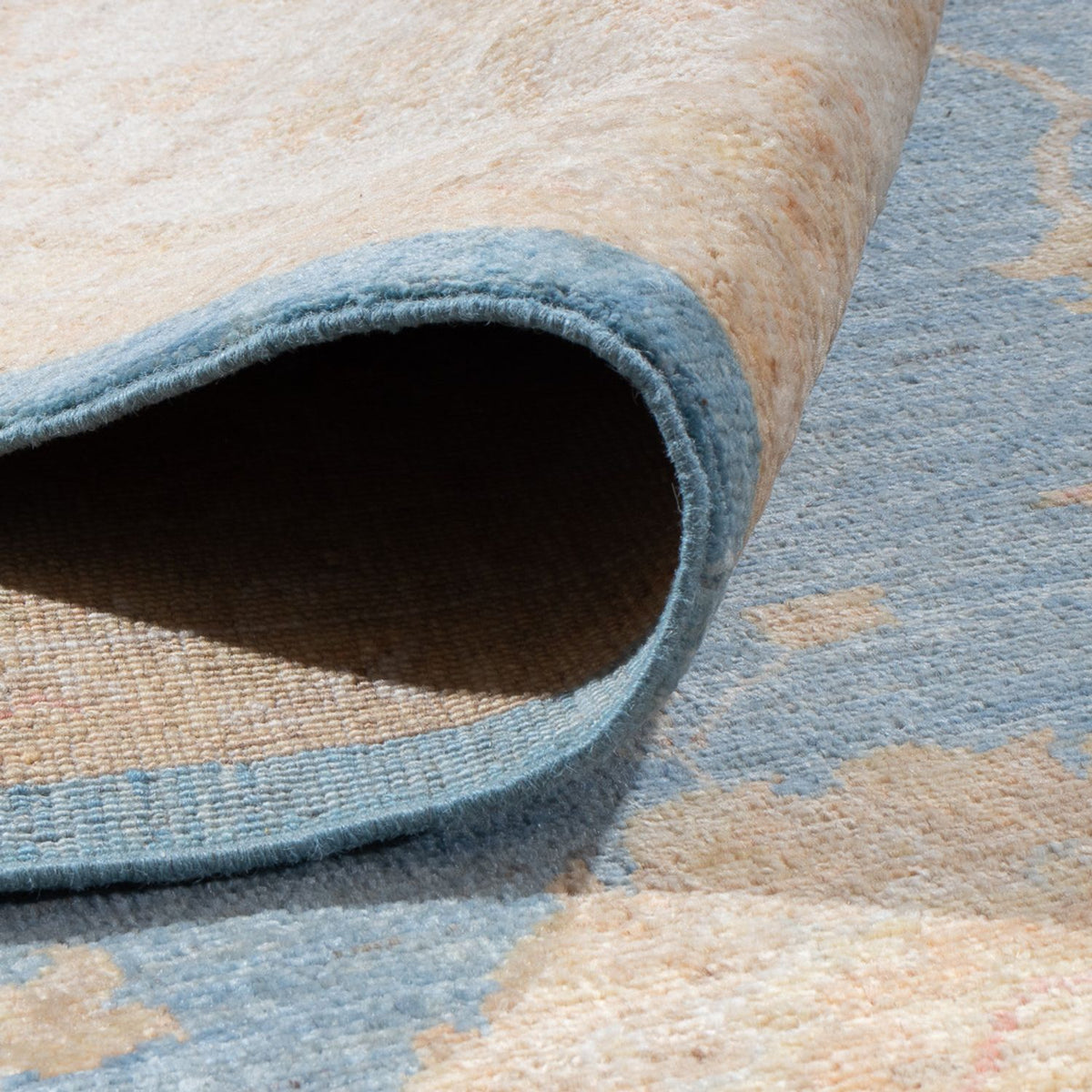 Dywan Zieglera - 369 x 273 cm - morski błękit