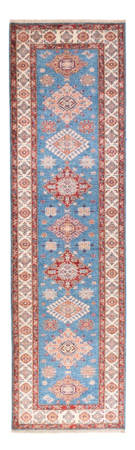 Biegacz Dywan Ziegler - Kazak - 299 x 85 cm - niebieski