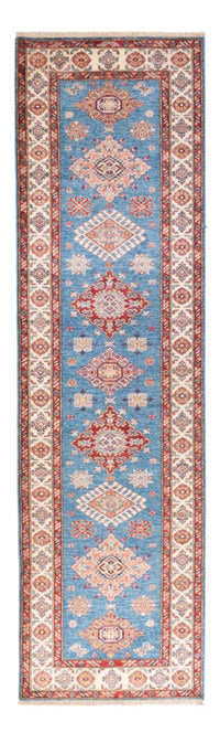 Biegacz Dywan Ziegler - Kazak - 299 x 85 cm - niebieski