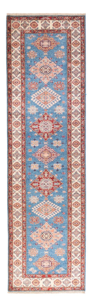 Biegacz Dywan Ziegler - Kazak - 299 x 85 cm - niebieski