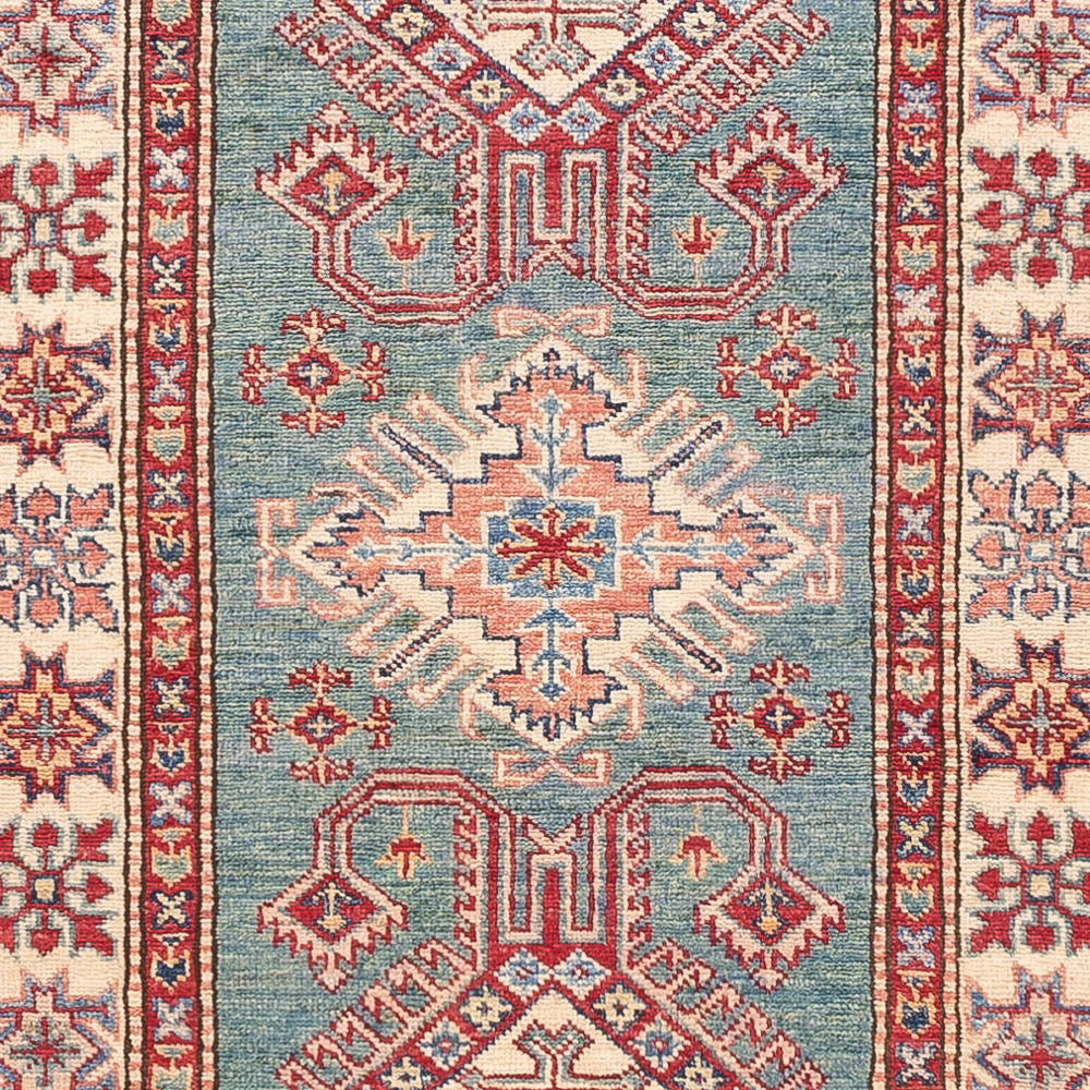 Biegacz Dywan Ziegler - Kazak - 327 x 78 cm - jasnozielony
