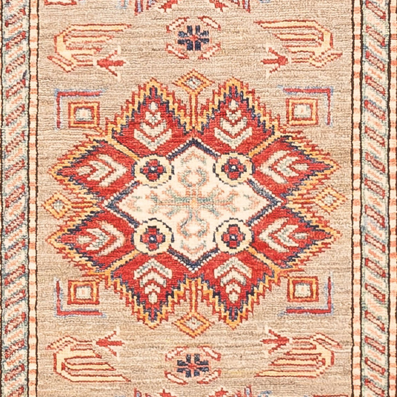 Biegacz Dywan Ziegler - Kazak - 293 x 81 cm - ciemny beż