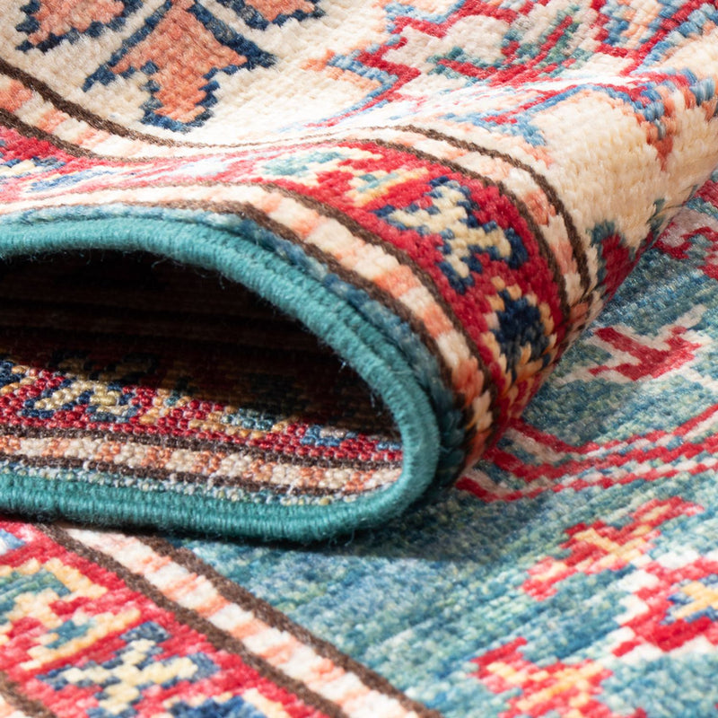 Biegacz Dywan Ziegler - Kazak - 298 x 82 cm - wielokolorowy