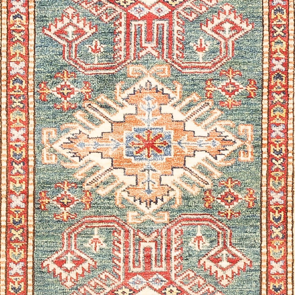 Biegacz Dywan Ziegler - Kazak - 297 x 78 cm - zielona