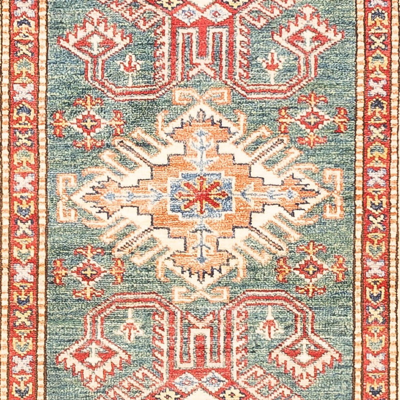 Biegacz Dywan Ziegler - Kazak - 297 x 78 cm - zielona