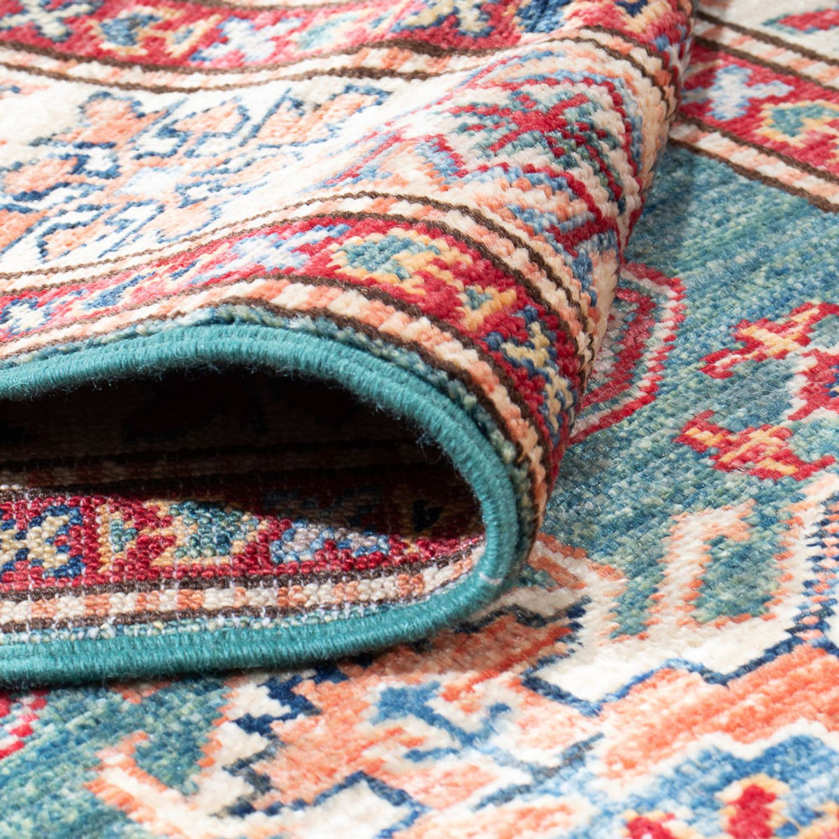 Biegacz Dywan Ziegler - Kazak - 297 x 78 cm - zielona