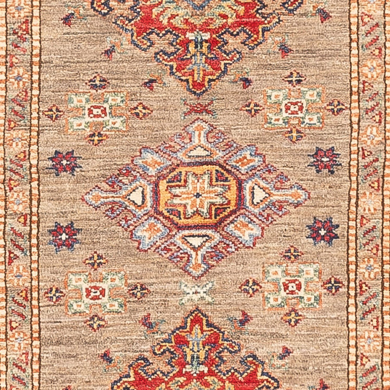 Biegacz Dywan Ziegler - Kazak - 293 x 76 cm - ciemny beż
