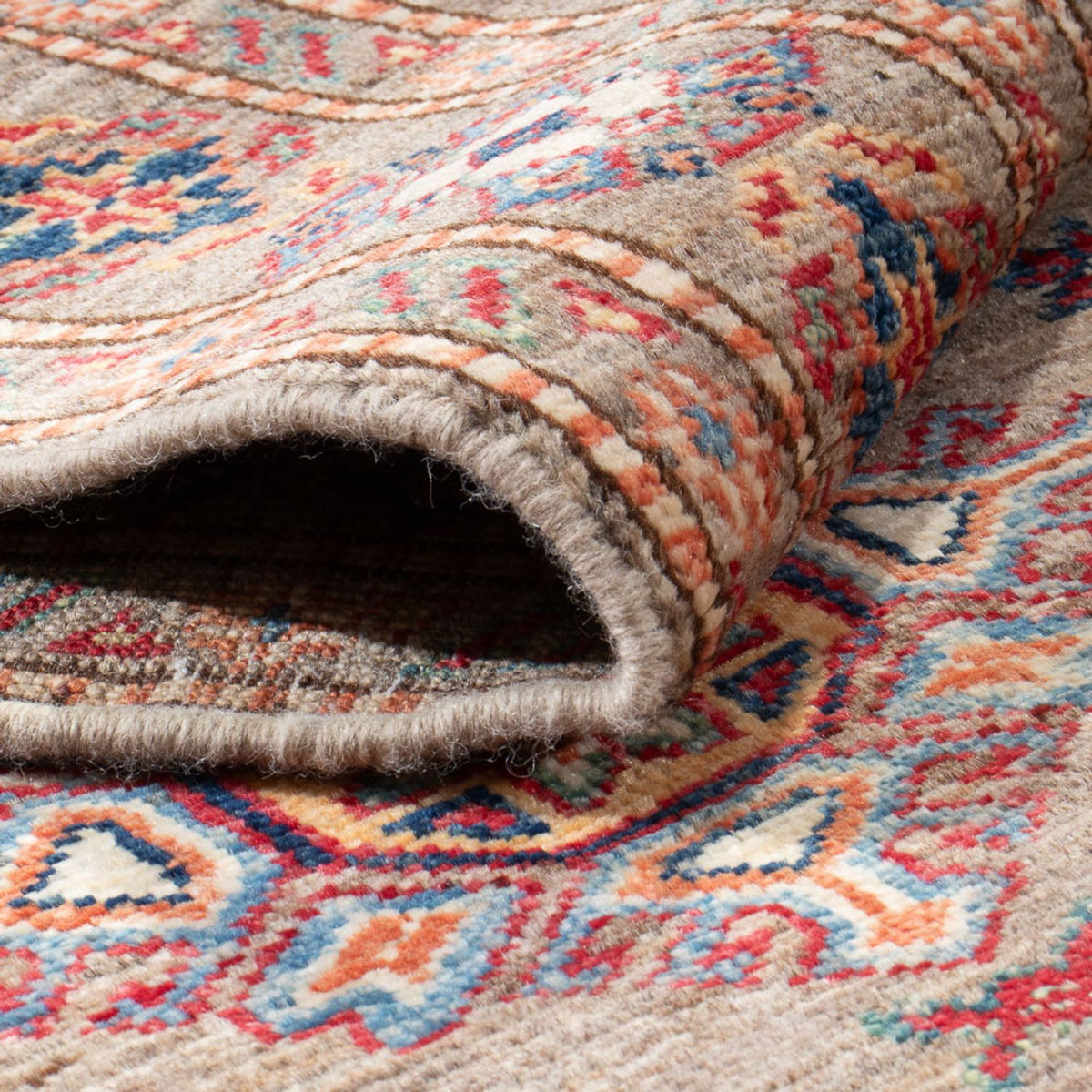 Biegacz Dywan Ziegler - Kazak - 293 x 76 cm - ciemny beż