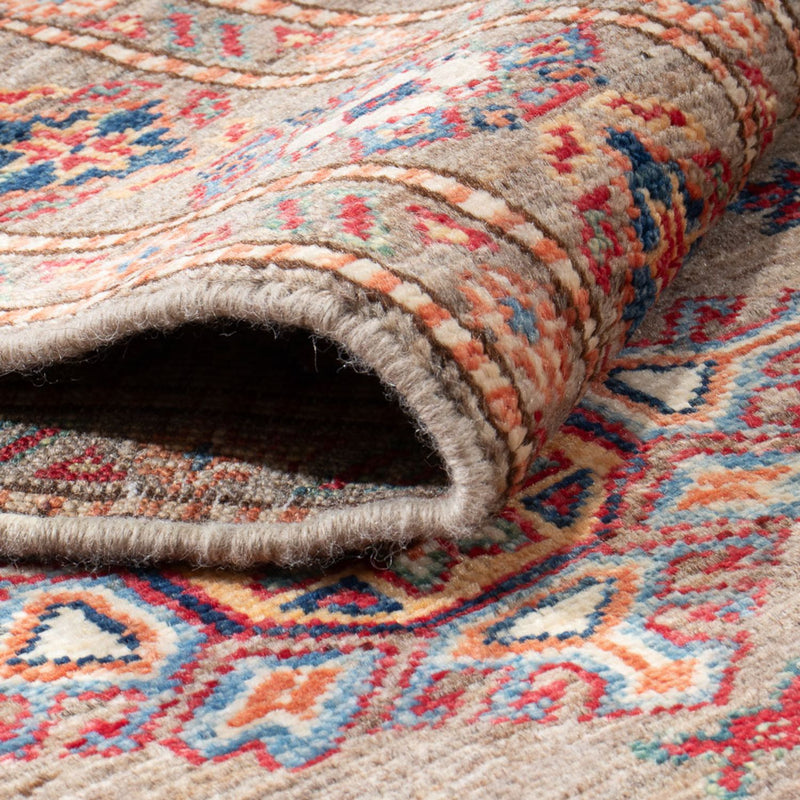 Biegacz Dywan Ziegler - Kazak - 293 x 76 cm - ciemny beż