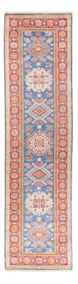 Biegacz Dywan Ziegler - Kazak - 306 x 79 cm - niebieski