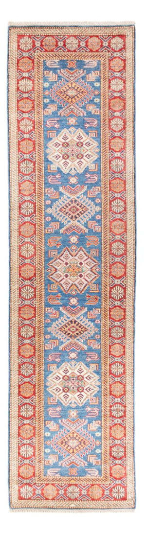 Biegacz Dywan Ziegler - Kazak - 306 x 79 cm - niebieski