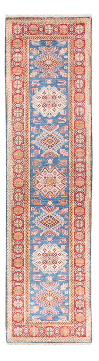 Biegacz Dywan Ziegler - Kazak - 306 x 79 cm - niebieski